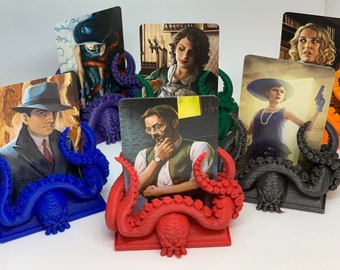 Arkham Horror LCG Investigator Stands - Cthulhu Tentacles Set of 6 Different Colours or all in black or bronze