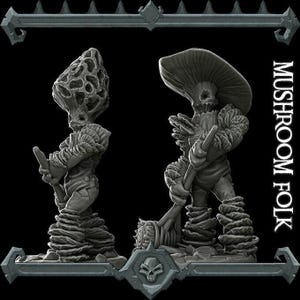 MUSHROOM FOLK - Miniature | All Sizes | Dungeons and Dragons | Pathfinder | War Gaming