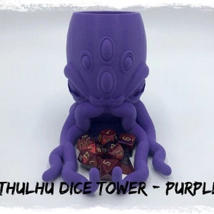 Torre de Dados de Cthulhu - Chamado de Cthulhu - Impresso em 3D por especialista - Rola até 6 x D6 de uma vez