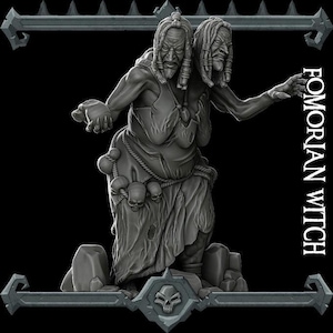 FOMORIAN WITCH Miniature Model | All Sizes | Dungeons and Dragons | Pathfinder | Halloween