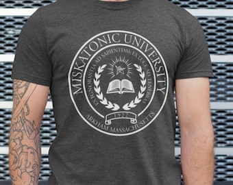 Mens Miskatonic University T Shirt |Cthulhu | Lovecraft | Mythos | Arkham Horror | Eldritch