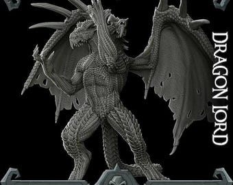 DRAGON LORD - Estatua de tamaño épico / Mazmorras y dragones / Cthulhu / Pathfinder / Juegos de guerra