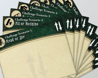 Challenge Scenarios 1-7 Arkham Horror LCG Deck Box Dividers