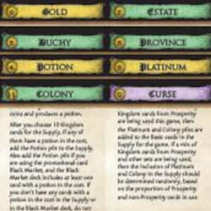 Dominion Game (10 x Base Cards) Card Dividers - Core Set