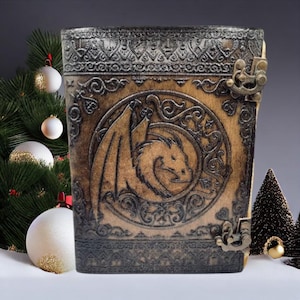 Dungeon Master Real Leather Notebook | Limited &quot;Ancient Tome&quot; Edition I DnD Inspired Campaign Log / Diary
