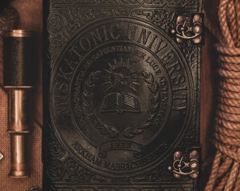 Miskatonic University Leather Notebook - Black | Journal | Arkham Horror LCG Campaign Log