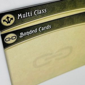 Divisores de cartão multiclasse e colados – Para divisores de caixa de deck Arkham Horror LCG