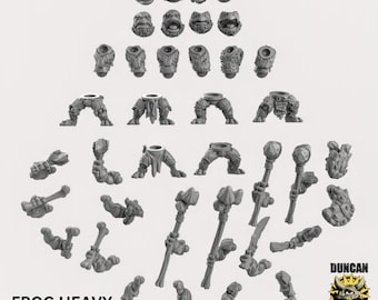 Frog Folk Heavy Armour Multipart Kit Resin Miniatures for DnD | Tabletop Gaming