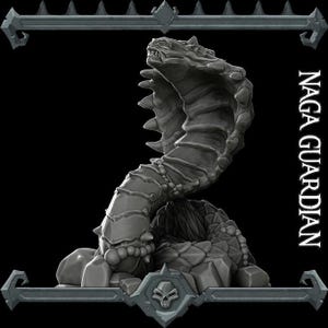 NAGA GUARDIAN - 3D Miniature Model | Dungeons and Dragons | RPG | Pathfinder