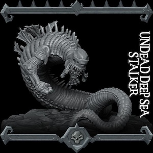 Undead Deep Sea Stalker - Miniature Model | All Sizes | Dungeons and Dragons | Pathfinder | War Gaming I RPG I TTG