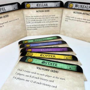 Divisores de cartas del juego Dominion: juego básico