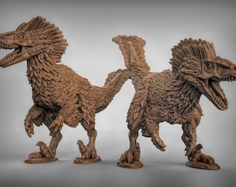 VELOCIRAPTORS Pair Of Miniatures - All Sizes | Dungeons and Dragons | Pathfinder | War Gaming