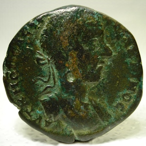 Romerskt bronsmynt AE26 Moesia INFERIOR, Nicopolis ad Istrum. MACRINUS. AD 217-218, 11,4 g.