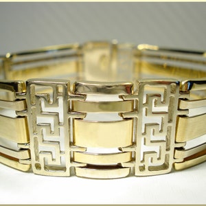 Echtes VERSACE Massivgold Armband 14 Karat - Gelb-, Rosé- und Weißgold 14 Karat 35 - 40 Jahre alt, Gianni Versace, Sammlerstück