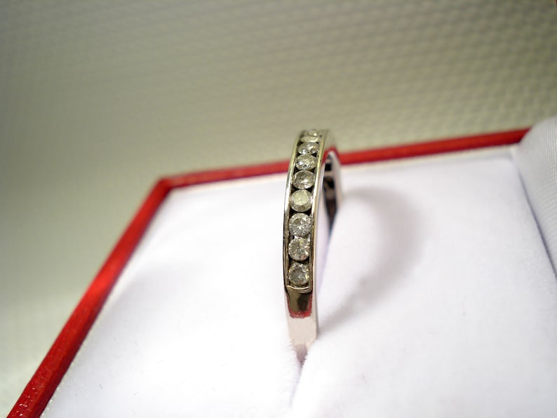 natural DIAMONDS 0.33 ct NEW 15 diamonds 0.33 carats high-quality Solid 9kt White GOLD women ring with certificate