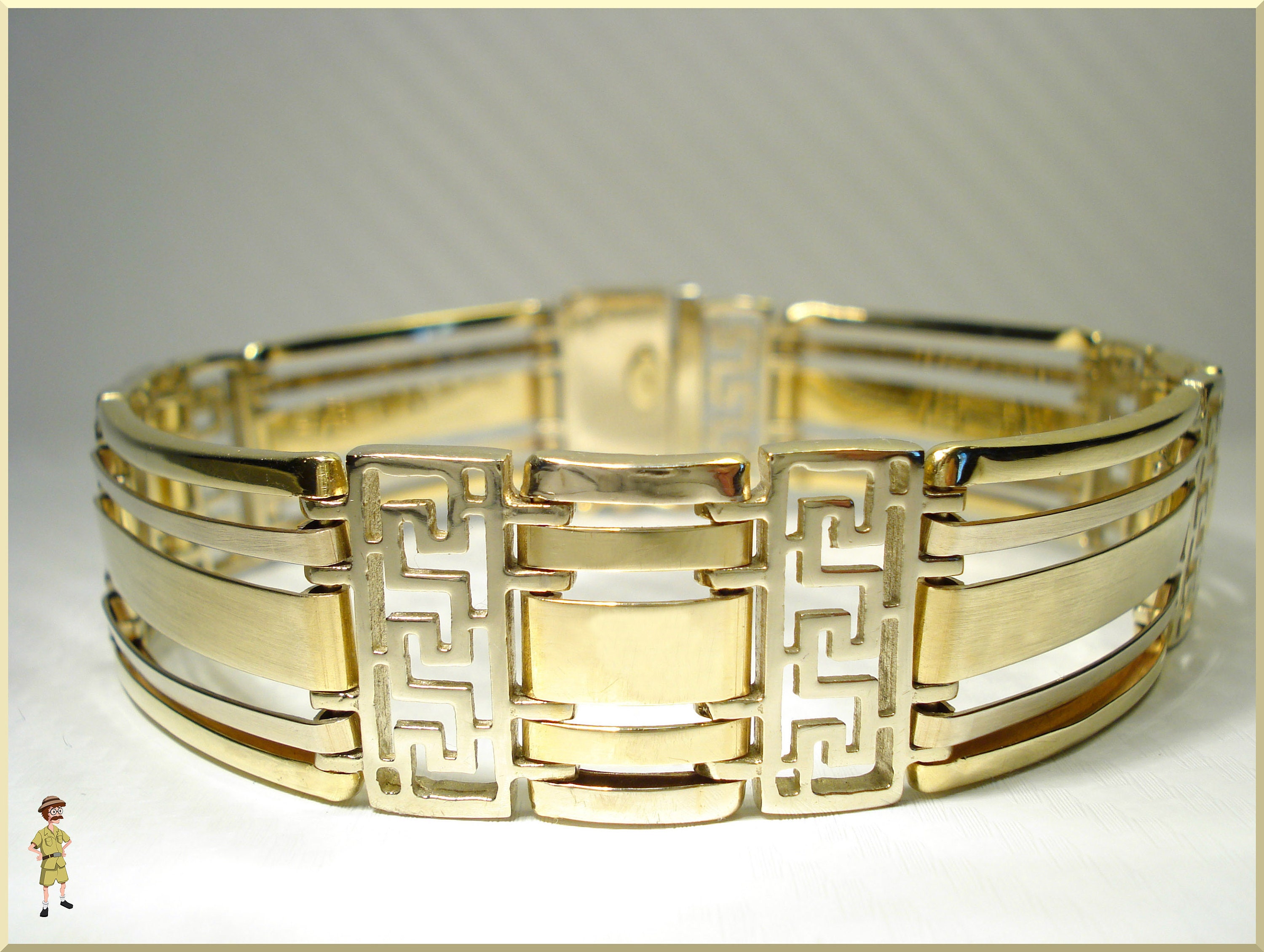 本物の VERSACE 純金ブレスレット 14k - イエロー、ローズ
