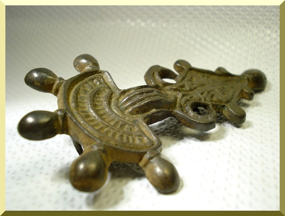 Ancient Penkovka culture bronze fibula brooch richly … - Gem