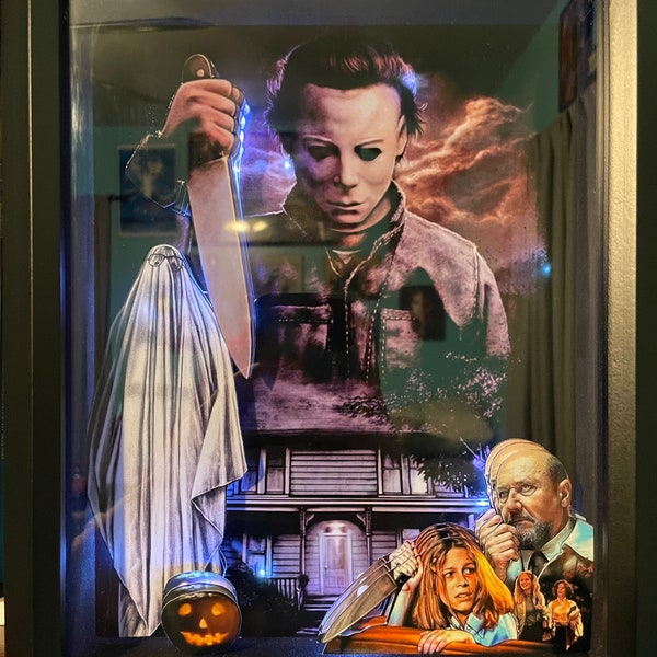 Boîtes d'ombre 3D d'Halloween/Michael Myers