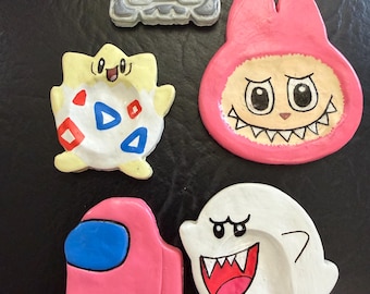 Characters! Polymer Clay Worry Stones! ***Handmade and Hand Painted!!