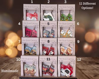 Mini Book Earrings