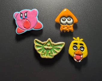 Game Characters **Hand Painted Polymer Clay Magnets!**