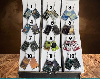 Mini Book Earrings