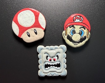 Plumber Game **Hand Painted Polymer Clay Magnets!**