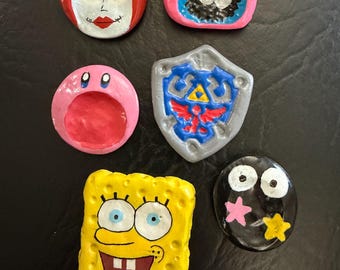 Characters! Polymer Clay Worry Stones! ***Handmade and Hand Painted!!