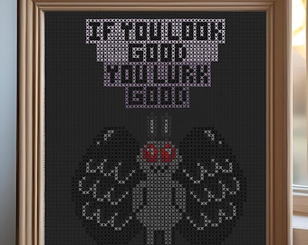 Mothman - Cross Stitch Pattern **DIGITAL DOWNLOAD**