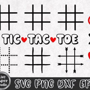 Tic Tac Toe SVG, Valentine's Day Svg, Tic Tac Toe Grid Svg, Tic Tac Toe ...
