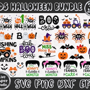 Halloween Svg Bundle, Witch Svg, Ghost svg, Pumpkin svg, Kids Halloween SVG Bundle, First Halloween Costume Svg, BOO, Digital Download Files