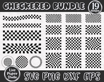 Checkered Bundle SVG, Instant Download, Checkered Pattern Svg, Bundle Svg, Seamless Checkered Pattern, Digital Download Png, Dxf, Eps Files