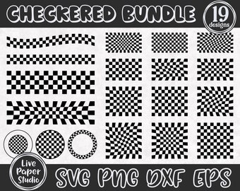 Checkered Bundle SVG, Instant Download, Checkered Pattern Svg, Bundle Svg, Seamless Checkered Pattern, Digital Download Png, Dxf, Eps Files