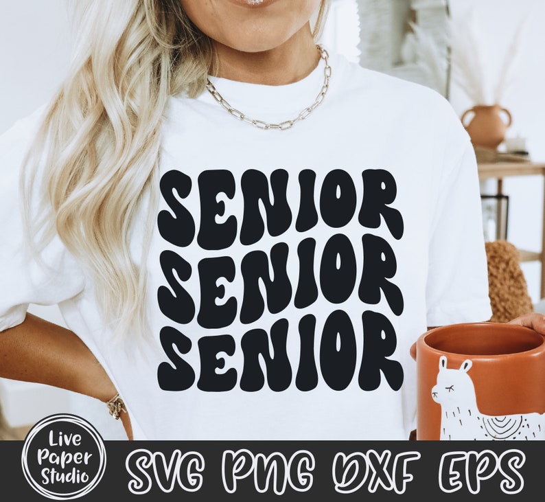 Senior Senior Senior SVG, Retro Senior Svg, Class of 2024 SVG, Senior shirt Png, High School Shirt Png, University, Digital Download Files image 1