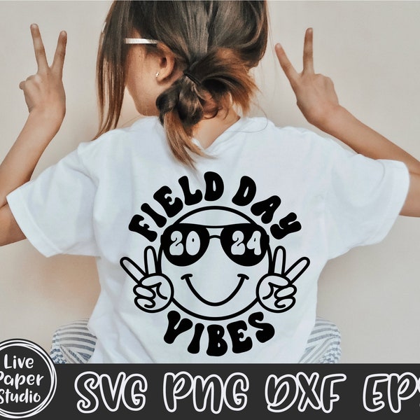 Field Day Vibes SVG PNG, Field Trip Squad Svg, School Excursion SVG, Educational Svg, Retro Field Day Shirt Digital Download Dxf, Eps Files