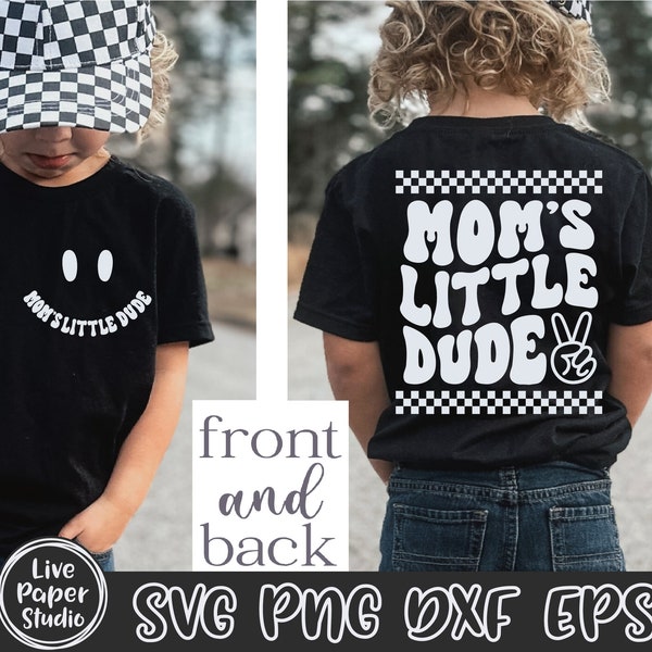 Mom's Little Dude Svg Png, Boy Mama Svg Png, Newborn Boy Svg, Baby Boy Png, Little Boy, Retro Kids Shirt, Digital Download Dxf, Eps Files