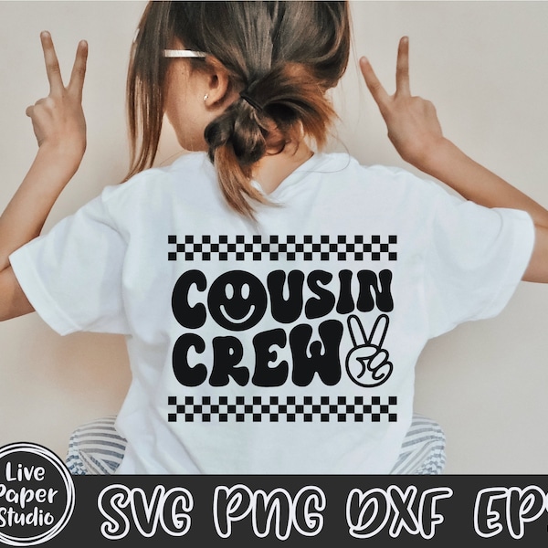 Cousin Crew SVG, New to the Cousin Crew Svg, Cousin Crew Shirt Svg, Best Cousin, Cousin Quote, Retro, Digital Download Png, Dxf, Eps Files