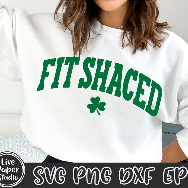 Fit Shaced SVG, Retro Svg, St Patricks Day Svg, Lucky PNG, Shamrock Svg, Irish Svg, Fit Shaced Varsity, Digital Downlod Png, Dxf, Eps Files