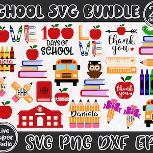 Teacher SVG Bundle, Teacher Svg, School Svg, Teach Svg, Students, Back to School Svg, Pencil SVG, Kids Digital Download Png, Dxf, Eps Files