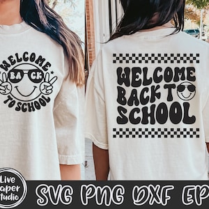 Retro Back To School SVG, Welcome Back To School SVG, Back To School Shirt Svg, First Day of School Svg, Digital Download Png, Dxf, Eps File