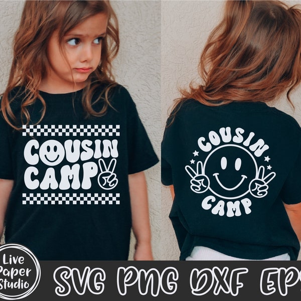 Cousin Camp SVG, Smile Camping Svg, Summer Quote Svg, Cousin Crew Png, Retro Camping Crew Shirt, Digital Download Svg, Png, Dxf, Eps Files