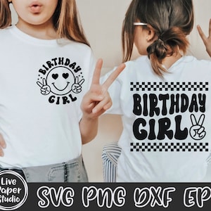 Compleanno ragazza SVG, compleanno Png, squadra di compleanno Svg, compleanno bambini Png, compleanno principessa, è il mio compleanno Svg, download digitale file Dxf