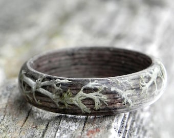 Winterring korstmoshout, zilveren eiken band