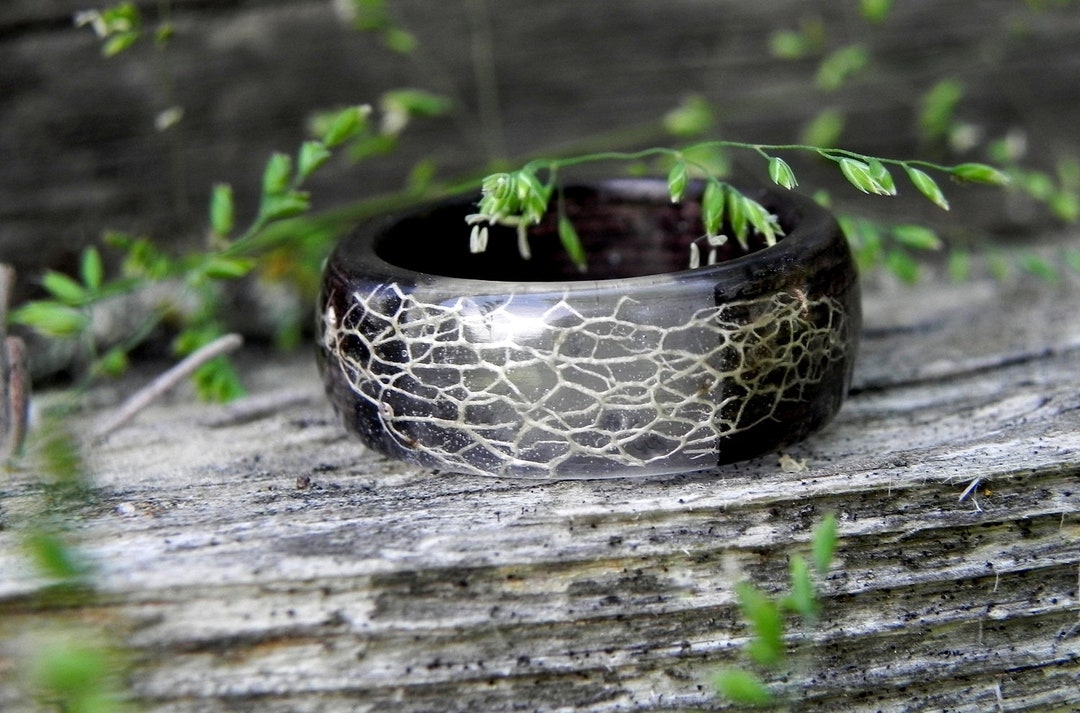 Nature Forest Ring, Plant Wooden Ring, Resin Wood Ring, Bentwood Men ...
