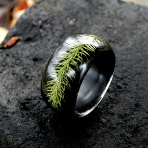 Men wooden ring, Men wedding ring, Forest moss bentwood ring, Engagement wood ring, Wood women jewelry, Engagement wooden rings, Forest ring