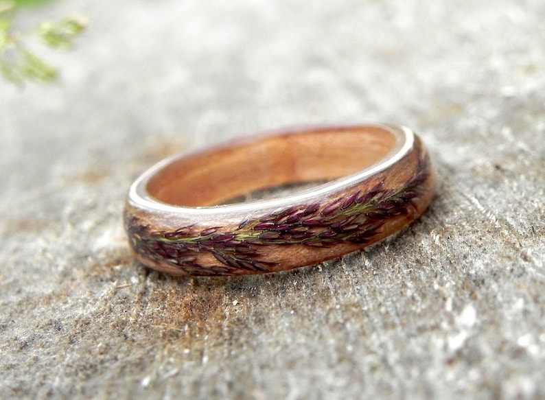 Wood Plant Ring Nature Wooden Ring Tiny Bentwood Ring Resin - Etsy