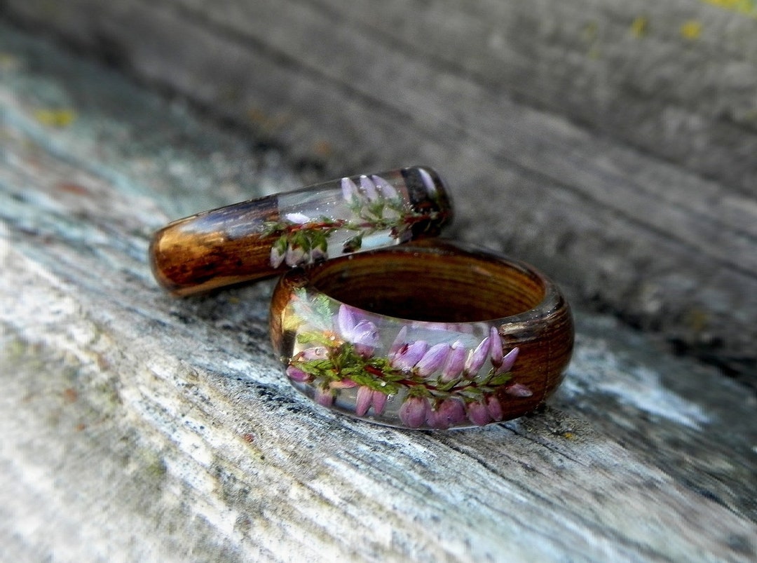 Wooden flower ring deals