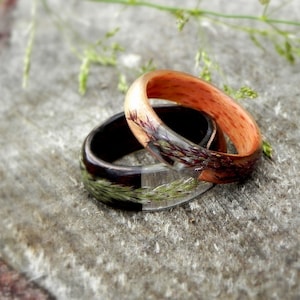 Celtic Wooden Ring, Forest Plant oak  band