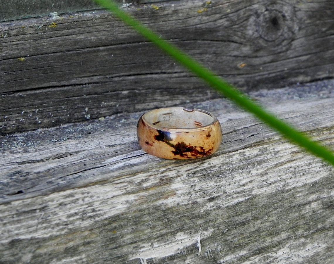 Men wood  ring  Birch  bark ring  Forest wedding rings  Etsy