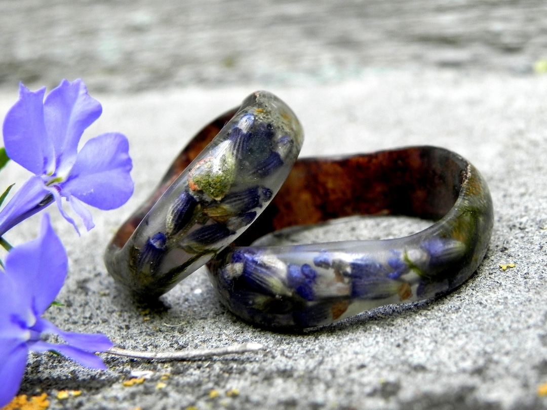 Lavender Wood Ring, Aspen Wood Ring, Wedding Wooden Ring, Lavender ...